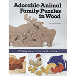 Adorable Animal Family Puzzles in Wood | Fretwork Scroll Saw Pattern Book | Wooden Teddy Bear
