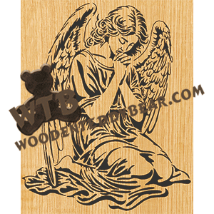 Angel Praying - Advanced | Fretwork Scroll Saw Pattern | Wooden Teddy Bear