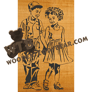 Young Love - Walk to Remember - Advanced | Fretwork Scroll Saw Pattern | Wooden Teddy Bear