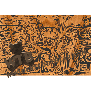 Jesus and Elderly Man - Advanced | Fretwork Scroll Saw Pattern | Wooden Teddy Bear