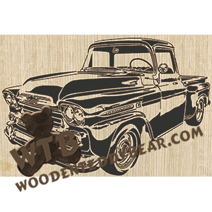 1959 Chevrolet Apache 3100 Pickup - Advanced | Fretwork Scroll Saw Pattern | Wooden Teddy Bear