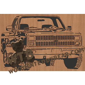 80's Era Chevy Truck - Advanced | Fretwork Scroll Saw Pattern | Wooden Teddy Bear