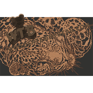 Leopard Rolling Around - Advanced | Fretwork Scroll Saw Pattern | Wooden Teddy Bear