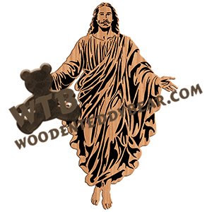Jesus Risen - Advanced | Fretwork Scroll Saw Pattern | Wooden Teddy Bear