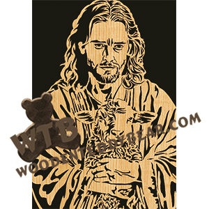 Jesus Holding Lamb #1 - Advanced | Fretwork Scroll Saw Pattern | Wooden Teddy Bear
