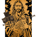 Jesus Holding Lamb #2 - Advanced | Fretwork Scroll Saw Pattern | Wooden Teddy Bear