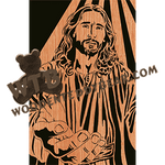 Jesus Offering His Hand - Advanced | Fretwork Scroll Saw Pattern | Wooden Teddy Bear