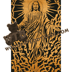 Jesus Risen in Clouds - Advanced | Fretwork Scroll Saw Pattern | Wooden Teddy Bear
