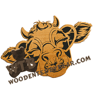 Sassy Cow with Sunglasses | Fretwork Scroll Saw Pattern | Wooden Teddy Bear