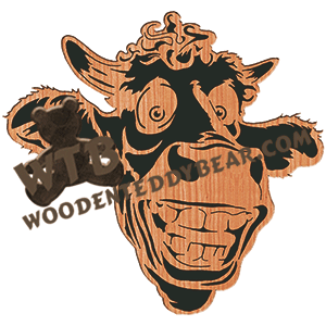 Grinning Cow | Fretwork Scroll Saw Pattern | Wooden Teddy Bear