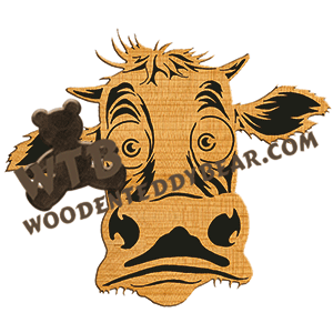 Shocked Cow | Fretwork Scroll Saw Pattern | Wooden Teddy Bear