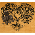 Tree of Life Heart - Advanced | Fretwork Scroll Saw Pattern | Wooden Teddy Bear