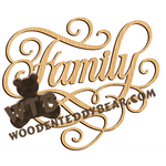 Finished example of Family #2 | A Fretwork Scroll Saw Pattern from The Wooden Teddy Bear