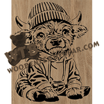 Finished example of Hoodie Highland Cow | A Fretwork Scroll Saw Pattern from The Wooden Teddy Bear