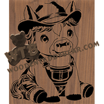 Finished example of Horse in Overalls | A Fretwork Scroll Saw Pattern from The Wooden Teddy Bear