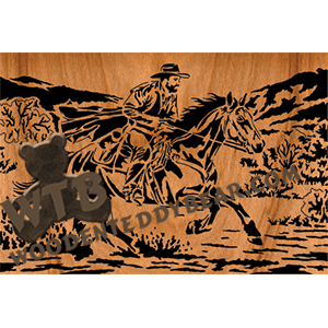 Finished example of On The Run - Advanced | A Fretwork Scroll Saw Pattern from The Wooden Teddy Bear