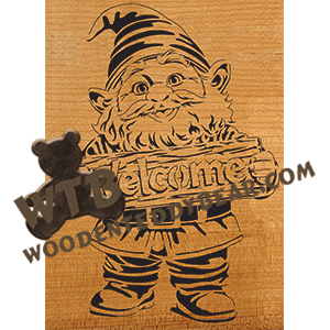 Gnome with Welcome Sign #1