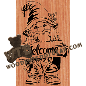 Gnome with Welcome Sign #2
