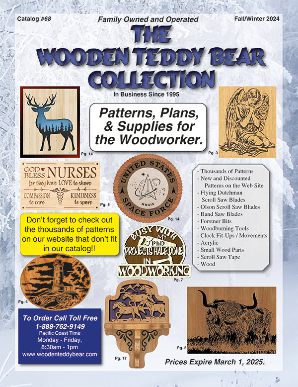 Wooden Teddy Bear Product Catalog Scroll Saw Patterns, Blades & More