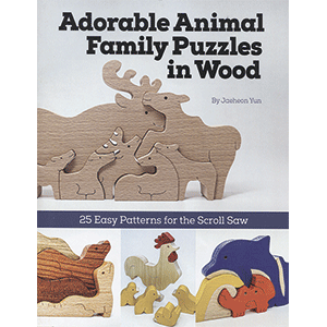 Adorable Animal Family Puzzles in Wood | Fretwork Scroll Saw Pattern Book | Wooden Teddy Bear