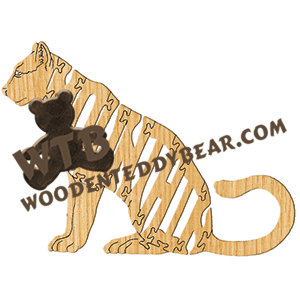 Mountain (Lion) Puzzle | Fretwork Scroll Saw Pattern | Wooden Teddy Bear