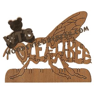 Let It Bee Puzzle | Fretwork Scroll Saw Pattern | Wooden Teddy Bear