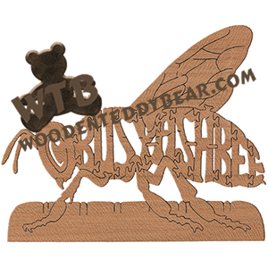 Busy as a Bee Puzzle | Fretwork Scroll Saw Pattern | Wooden Teddy Bear
