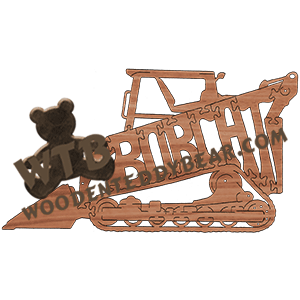 Bobcat (Skid Steer) Puzzle | Fretwork Scroll Saw Pattern | Wooden Teddy Bear