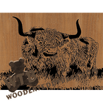 Highland Cow | Fretwork Scroll Saw Pattern | Wooden Teddy Bear