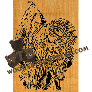 Buffalo & Bird - Advanced | Fretwork Scroll Saw Pattern | Wooden Teddy Bear