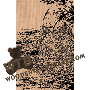 Kitty in Ditch - Advanced | Fretwork Scroll Saw Pattern | Wooden Teddy Bear