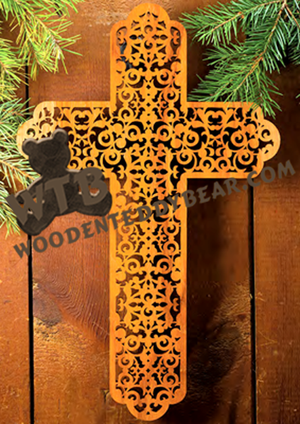 Victorian Fret Cross fretwork scroll saw pattern |The Wooden Teddy Bear