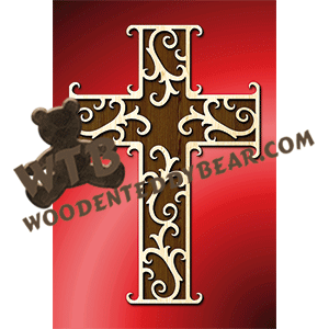 Tribal Cross | Fretwork Scroll Saw Pattern | Wooden Teddy Bear