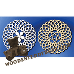 Flower Center Trivets Set 1 | Fretwork Scroll Saw Pattern | Wooden Teddy Bear