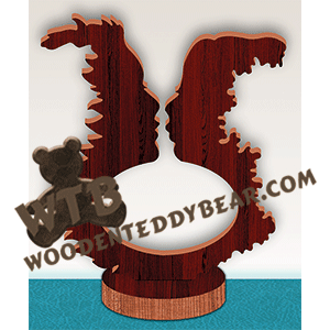 The Kiss #2 | Fretwork Scroll Saw Pattern | Wooden Teddy Bear