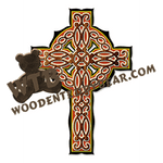 Multi-Layered Celtic Cross | Fretwork Scroll Saw Pattern | Wooden Teddy Bear