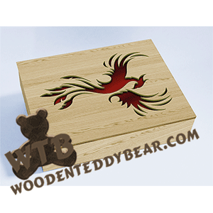 Phoenix Box #1 | Fretwork Scroll Saw Pattern | Wooden Teddy Bear