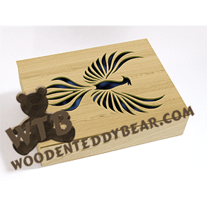 Phoenix Box #2 | Fretwork Scroll Saw Pattern | Wooden Teddy Bear