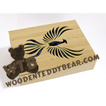 Phoenix Box #2 | Fretwork Scroll Saw Pattern | Wooden Teddy Bear