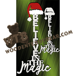 Believe in the Magic Word Art | Fretwork Scroll Saw Pattern | Wooden Teddy Bear