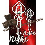 Oh Holy Night Word Art | Fretwork Scroll Saw Pattern | Wooden Teddy Bear