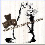 Kitty | Fretwork Scroll Saw Pattern | Wooden Teddy Bear