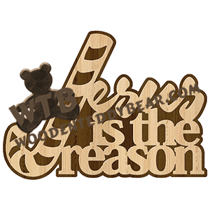 Jesus Is the Reason Word Art | Fretwork Scroll Saw Pattern | Wooden Teddy Bear