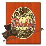 Layered Thankful | Fretwork Scroll Saw Pattern | Wooden Teddy Bear