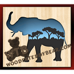 Elephant Silhouette | Fretwork Scroll Saw Pattern | Wooden Teddy Bear