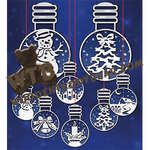 Snow Bulb Plaque & Ornament Set | Fretwork Scroll Saw Pattern | Wooden Teddy Bear