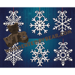 Snowflakes with Bows | Fretwork Scroll Saw Pattern | Wooden Teddy Bear