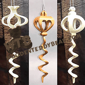 Compound Cut Spiral Ornaments