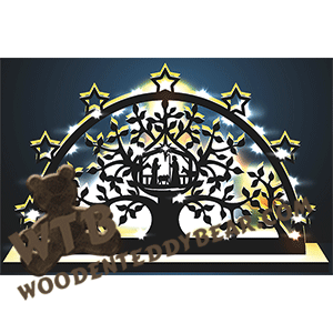 Teardrop Nativity Tree Arch