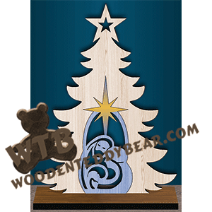 Tree with Nativity Inlay